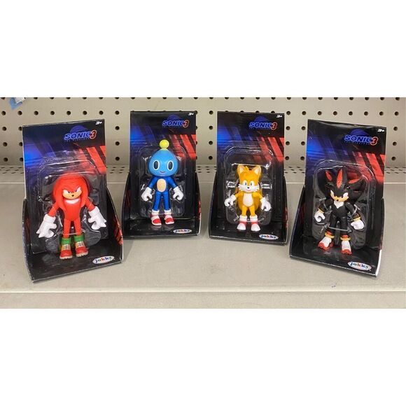 Sonic the Hedgehog 4 Movie Chao Mascot Sonic Tails Shadow Knuckles 2.5” Jakks - Picture 3 of 5